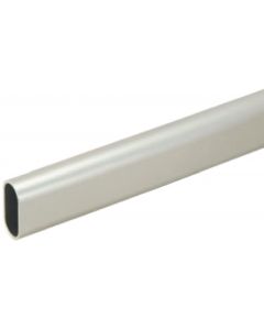 8' Dull Nickel Aluminum Closet Rod Oval 15MMx30MM