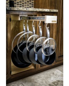 22" Glideware Maple Organizer, includes 7 hooks Natural Wood GLD-W22-SC-7