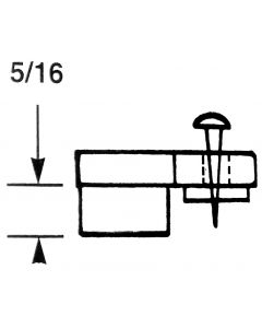 Glass Retainer Clip 5/16" Offset Clear With Screws - Pack of 6 - H254CL-6
