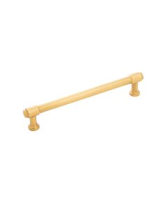 Brushed Golden Brass 6-5/16" [160.00MM] Bar Pull by Hickory Hardware sold in Each, SKU: H077854BGB