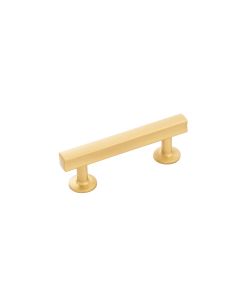 Brushed Golden Brass 3" [76.20MM] Square Bar Pull by Hickory Hardware sold in Each, SKU: H077880BGB