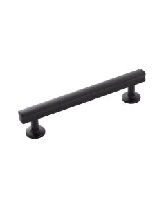 Matte Black 5-1/16" [128.00MM] Square Bar Pull by Hickory Hardware sold in Each, SKU: H077882MB