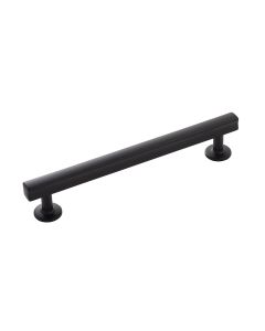 Matte Black 6-5/16" [160.00MM] Square Bar Pull by Hickory Hardware sold in Each, SKU: H077883MB