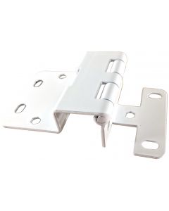32MM Centers 13/16" Door Five Knuckle Overlay Institutional Hinge White