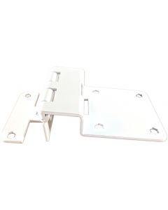 2in. Centers 3/4in. Door Five Knuckle Overlay Institutional Hinge White - Discontinued