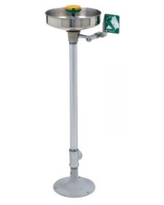 Haws® AXION MSR™ Pedestal Mounted Eye Wash Station And Face Wash Station With Eye/Face Wash Head Assembly And Stainless Steel Receptor