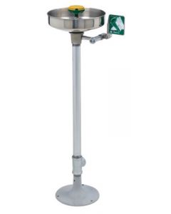 Haws® AXION MSR™ Pedestal Mounted Eye Wash Station And Face Wash Station With Eye/Face Wash Head Assembly And Stainless Steel Receptor
