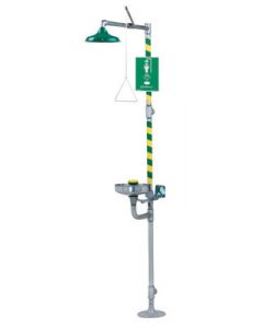 Haws® AXION MSR™ Emergency Combination Shower, Eye Wash Station And Face Wash Station With Drench Shower Head And Eye/Face Wash Head