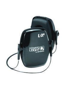 Howard Leight by Honeywell Leightning® L0N Black Metal Behind-The-Head Noise Blocking Neckband Earmuffs (Includes Attached Elastic Headband Strap For Better Positioning)