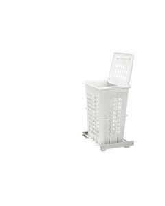 Pull-Out Hamper with Lid 14" Deep White HPRV-1925 S