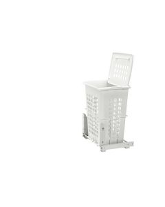 Door Mount Hamper with Lid 14" Deep White HPRV-1925DM S