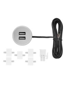 Tresco Accessories Black or Nickel Dual USB Station  - 12V