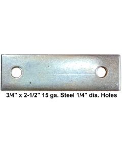 Mending Plate 2-1/2"X3/4" 15 gauge Raw Steel - JH-H-59-16FLAT
