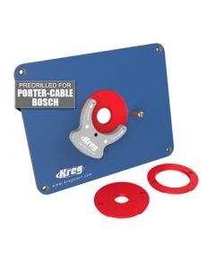 Kreg Precision Router Table Insert Plate - Predrilled for Porter-Cable & Bosch PRS3036 Sold As Each