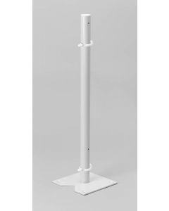 Lazy Daisy Snap Pin Hardware for Polymer Kidney Single Bottom Mount Zinc/White