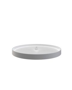 24" Lazy Daisy Polymer Full Circle Bottom Mount Single Tray With Hardware White LD-2061-24BM-11-1