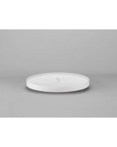 28" Lazy Daisy Polymer Full Circle Bottom Mount Single Tray With Hardware White LD-2061-28BM-11-1