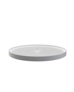 32" Lazy Daisy Polymer Full Circle Bottom Mount Single Tray With Hardware White LD-2061-32BM-11-1