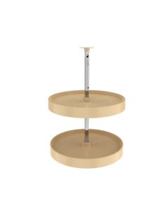18" Lazy Daisy Polymer Full Circle 2 Tray Set With Hardware Almond LD-2062-18-15-1