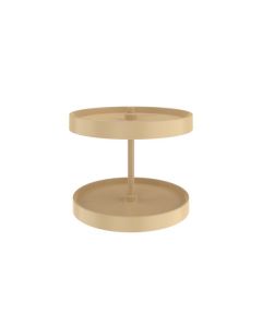 18" Lazy Daisy Polymer Full Circle Bottom Mount 2 Tray Set With Hardware Almond LD-2062-18BM-15-1