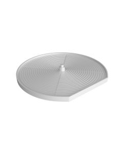 32" Lazy Daisy Polymer D-Shape Bottom Mount Single Tray With Hardware White LD-2261-32BM-11-1