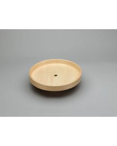 18" Lazy Daisy Banded Wood Drilled Full Circle Trays Natural
