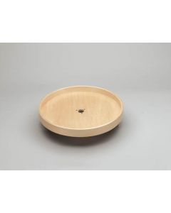 20" Lazy Daisy Banded Wood Drilled Full Circle Trays Natural