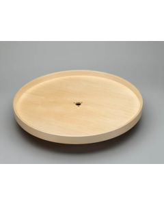 32" Lazy Daisy Banded Wood Drilled Full Circle Trays Natural