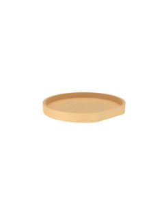 28" Lazy Daisy Banded Wood D-Shape Tray With Steel Bearing 8 Per Natural LD-4BW-201-28SBS-8