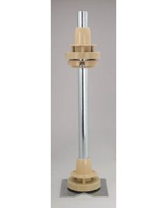 Lazy Daisy Hardware for Banded Wood D Shape Double Bottom Mount Zinc/Almond - Discontinued