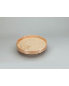 18" Lazy Daisy Natural Wood Full Circle Tray With Aluminum Bearing 8 Per