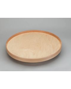 32" Lazy Daisy Natural Wood Full Circle Tray With Aluminum Bearing 8 Per