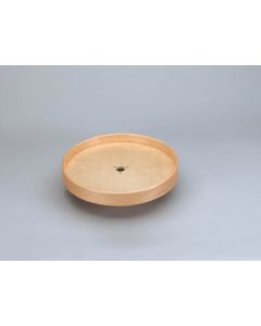 18" Lazy Daisy Natural Wood Drilled Full Circle Trays