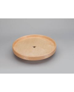 24" Lazy Daisy Natural Wood Drilled Full Circle Trays