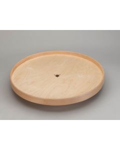 32" Lazy Daisy Natural Wood Drilled Full Circle Tray
