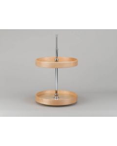 18" Lazy Daisy Natural Wood Full Circle 2 Tray Set With Hardware LD-4NW-072-18-1