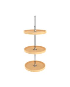 18" Lazy Daisy Natural Wood Full Circle 3 Tray Set LD-4NW-073-1836-1