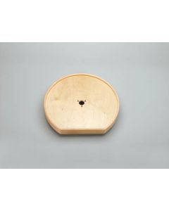 32" Lazy Daisy Natural Wood D Shape Tall Rim Tray With Aluminum Bearing 6 Per