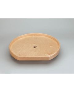 28" Lazy Daisy Natural Wood Drilled D Shape Tray 8 Per