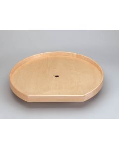 32" Lazy Daisy Natural Wood Drilled D Shape Tray