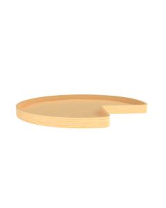 32" Lazy Daisy Natural Wood Kidney Tray With Aluminum Bearing 1 Per LD-4NW-401-32BS-1