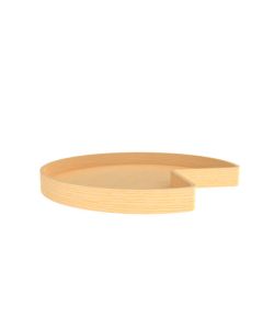 28" Lazy Daisy Natural Wood Kidney Tall Rim Tray With Aluminum Bearing 1 Per LD-4NW-401-28TBS-1