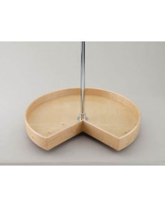 28" Lazy Daisy Natural Wood Drilled Kidney Tall Rim Tray