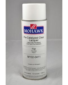 Mohawk Pre-Catalyzed Lacquer Aerosol 8-12 Sheen Clear Flat 13 Ounces (M102-0411)