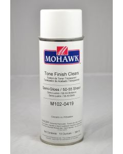 Mohawk Tone Finish Lacquer Aerosol 50-55 Sheen Clear Semi-Gloss 13 Ounces (M102-0419)
