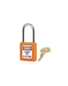 Master Lock® Orange 1 1/2" X 1 3/4" Zenex™ Thermoplastic Lightweight Safety Lockout Padlock With 1/4" X 1 1/2" Shackle (6 Locks Per Set, Keyed Differently)