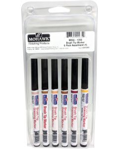 Mohawk Brush Tip Graining Marker #3 Color Assortment 6 Pack