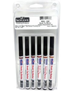 Mohawk Brush Tip Graining Marker #2 Color Assortment 6 Pack