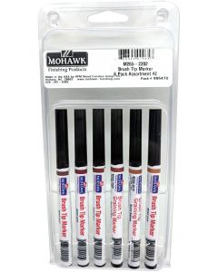 Mohawk Brush Tip Graining Marker #2 Color Assortment 6 Pack (M265-2202)