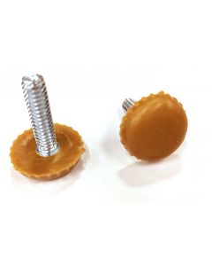 Furniture Glide Brown Plastic Round Screw in 7/8" Box 100 - m903-1313